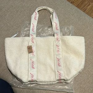 Pink Fleece Tote